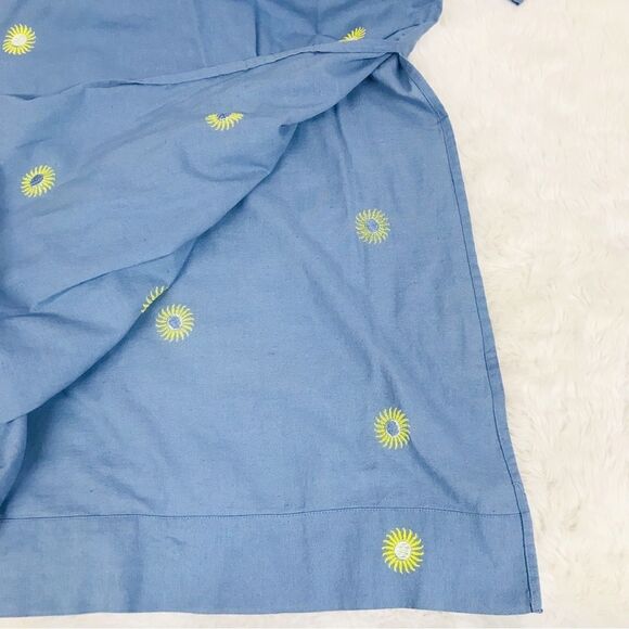 FREE PEOPLE Emory Boho Embroidered Square Neck Puff Sleeve Peasant Dress Size XS - Picture 8 of 15